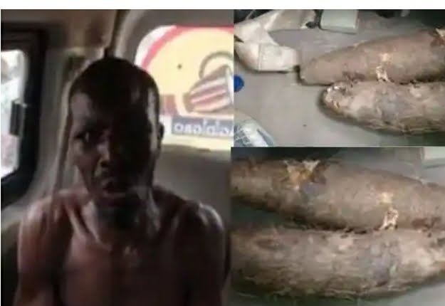 After allegedly turning children into tubers of yam, a man was apprehended.