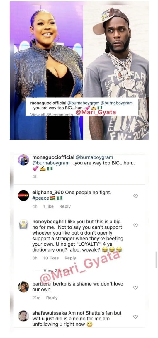 Mona Gucci Caught Performing Ahohyehye On Burna Boy, Claiming He Is Bigger Than Shatta Wale – Ghanaians are abandoning her in large numbers.