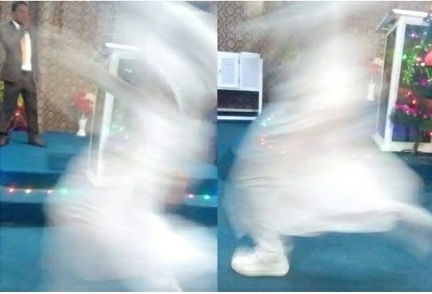 Netizens tease after a Nigerian pastor claims an angel was caught on camera during the 31st Cross-Over Service.
