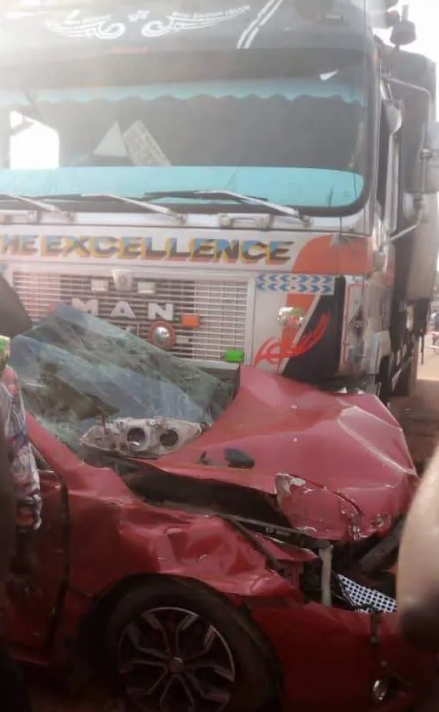 Three siblings emerge alive after a trailer crushed their car in Nsukka