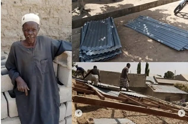 To pay his son's ransom, a Nigerian man removes the roof of his house (VIDEO)