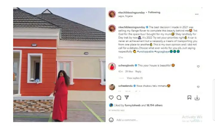 'I Sold My Ranger Rover To Finish My House'  - Nkechi Blessing, actress