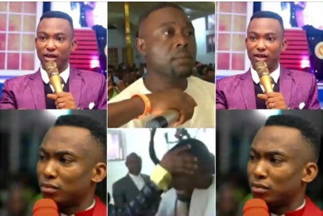 Moment During a Deliverance Service, a Nigerian pastor increases the size of a man's 'Gbola' - [VIDEO]